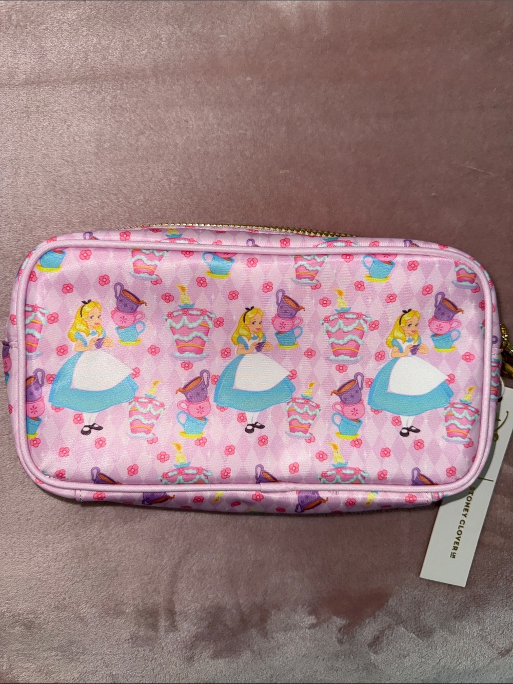 Stoney Clover Lane Alice in Wonderland small pouch NWT